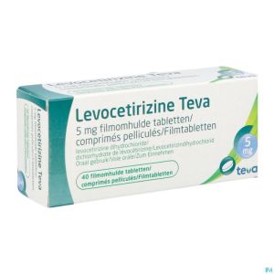 Levocetirizine Teva 5mg Comp Pell 40 X 5mg