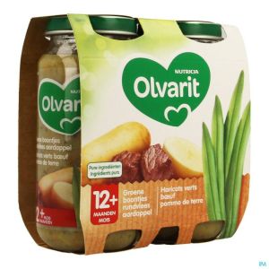 Olvarit Haricots Boeuf Puree 2x250g 12m04