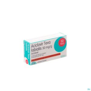 Aciclovir teva labialis creme tube 2g