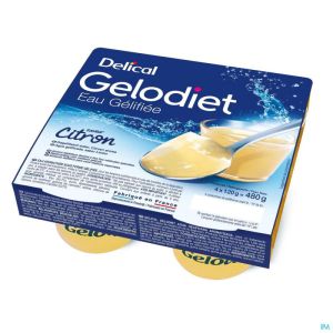 Gelodiet Eau Gel. Sucree Citron Pot 4x120g