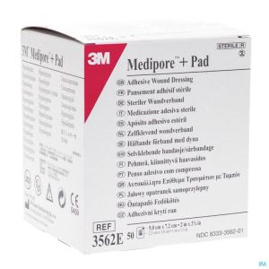 Medipore + Pad 3m 5x 7,2cm 50 3562e