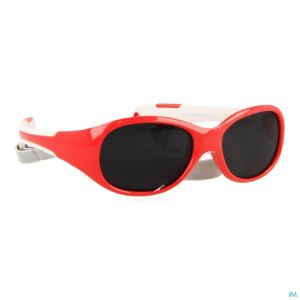 Eureka care lunette soleil enf. rouge-blanc 12-24m