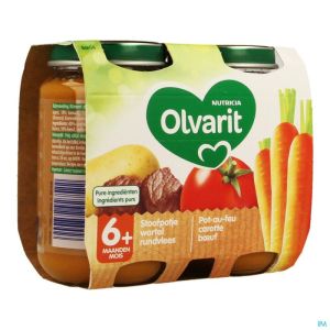 Olvarit Pot Au Feu Carotte Boeuf 2x200g 6m04