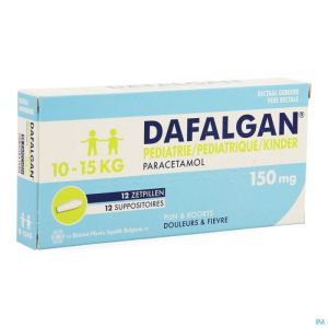 Dafalgan pediatrique 150mg suppo  12