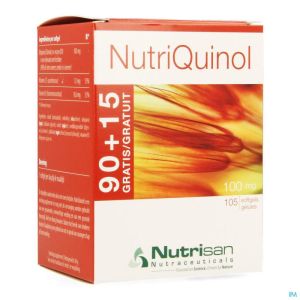 Nutriquinol 100mg Softgels 90+15 Gratis Nutrisan