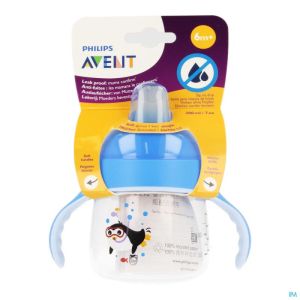 Philips Avent Gobelet Anti Fuite Pinguin Blue 200ml SCF751/05