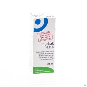 Hyabak 0,15% collyre hyaluron nf 10ml