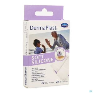 Dermaplast soft silicone 25x72mm 6 / 40x60mm 2