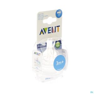 Philips Avent Tetine Medium 3trous 2 SCF633/27