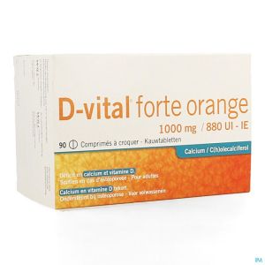 D vital forte orange 1000mg/880ui comp croq.  90