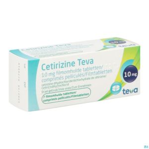 Cetirizine Teva 10mg Comp Pell 7
