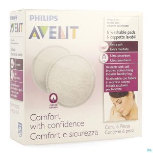 Philips Avent Coussinet Allaitem.lavable 6 SCF155/06