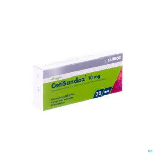 Cetisandoz sandoz comp 20 x 10 mg