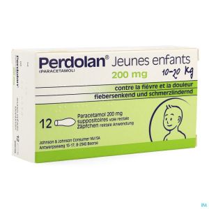 Perdolan supp kleut jeun enf 12x200mg