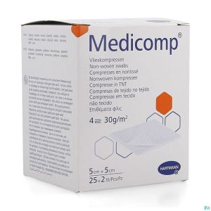 Medicomp Cp Ster 4pl 5x5cm 30g 25x2