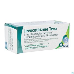 Levocetirizine Teva 5mg Comp Pell 100 X 5mg