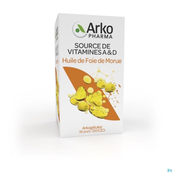 Arkogelules Huile Foie Morue Caps 220 Arkopharma