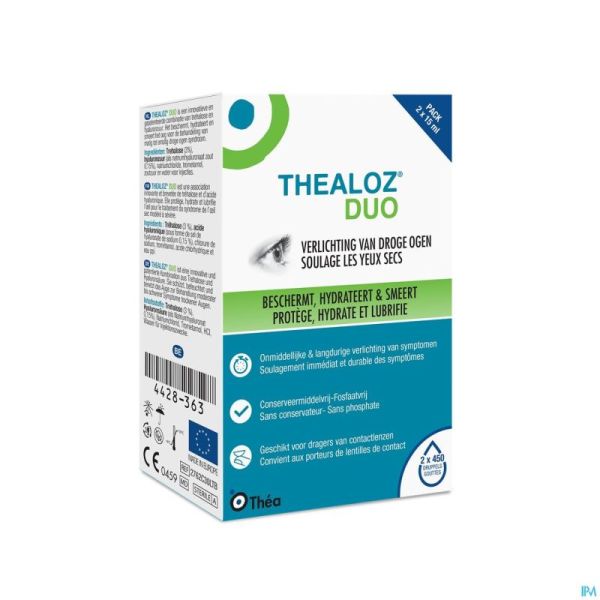Thealoz Duo Gouttes Oculaires 2x15ml