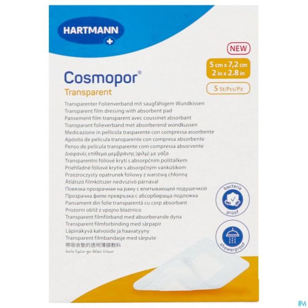Cosmopor Transparent 5cmx7,2cm 5 9010501