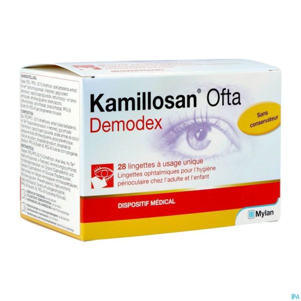Kamillosan Ofta Demodex Lingettes 28