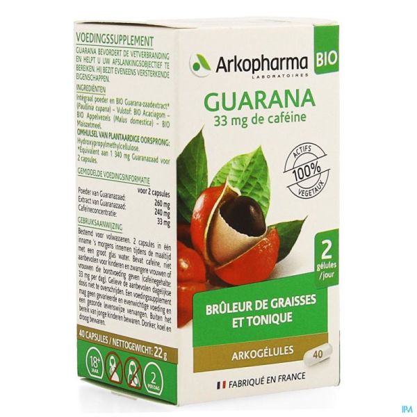 Arkogelules guarana bio    caps 40