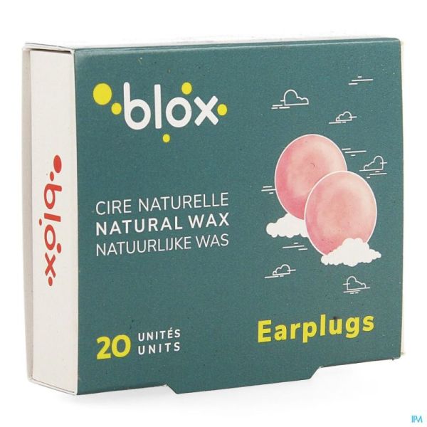 Blox cire naturelle bouchons oreille    10 paires