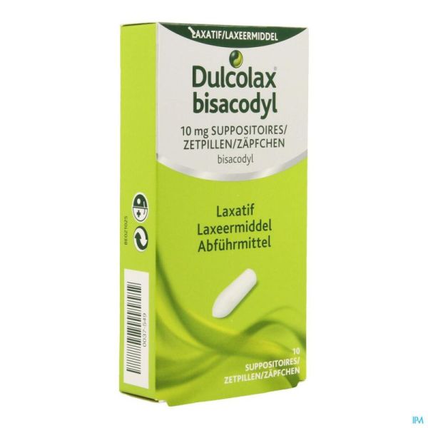 Dulcolax bisadocyl supp  10 x 10 mg