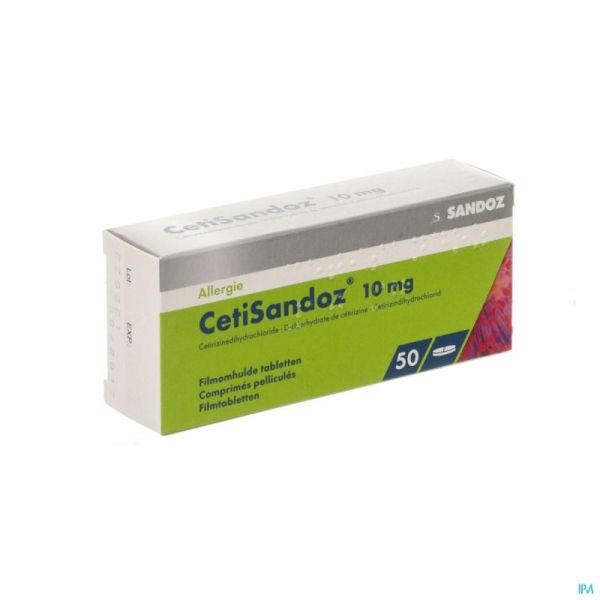 Cetisandoz sandoz comp 50 x 10 mg