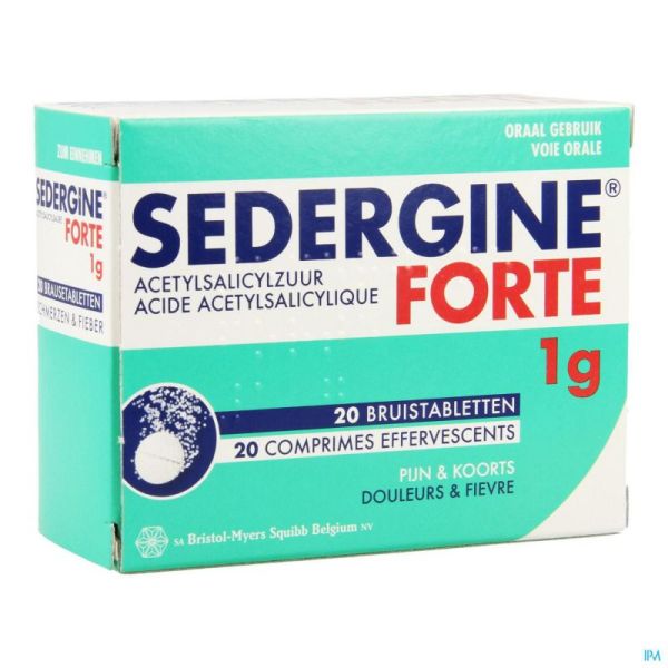 Sedergine forte eff 1 g tabl 20