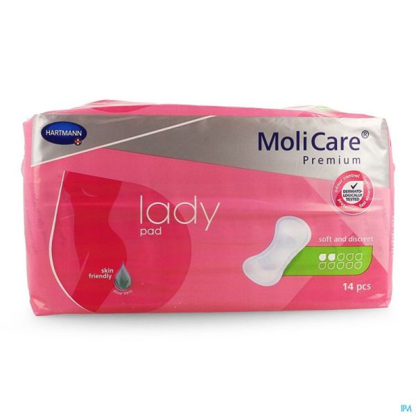 Molicare premium lady pad 2 drops 26,5x11cm    14