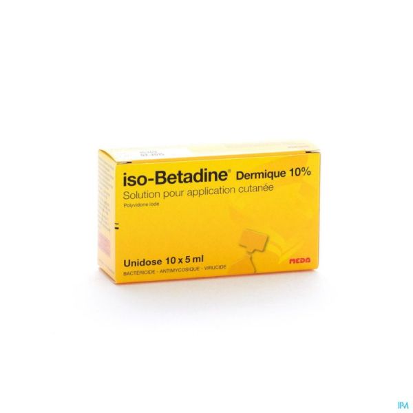 Iso betadine derm 10% unidose fl 10x5ml