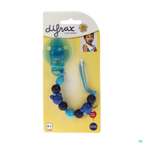 Difrax Cordon Attache Tetine En Perle Garcon 967