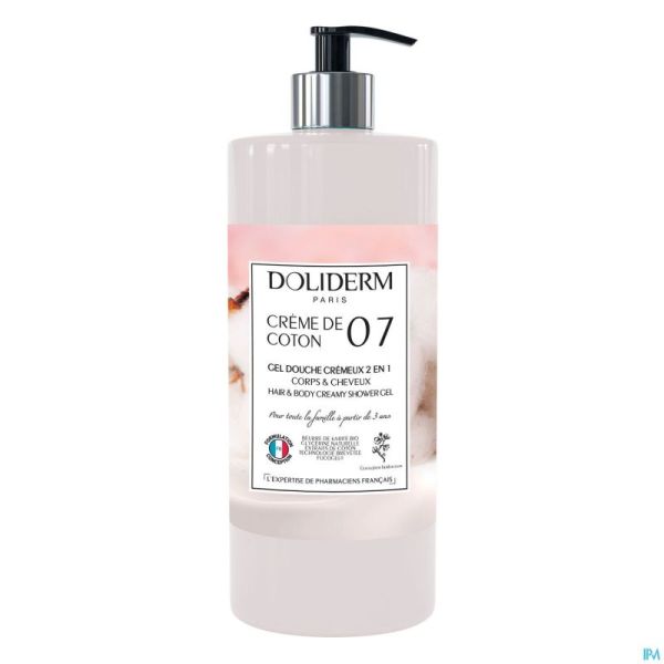 Doliderm gel douche 2en1 creme de coton    1l