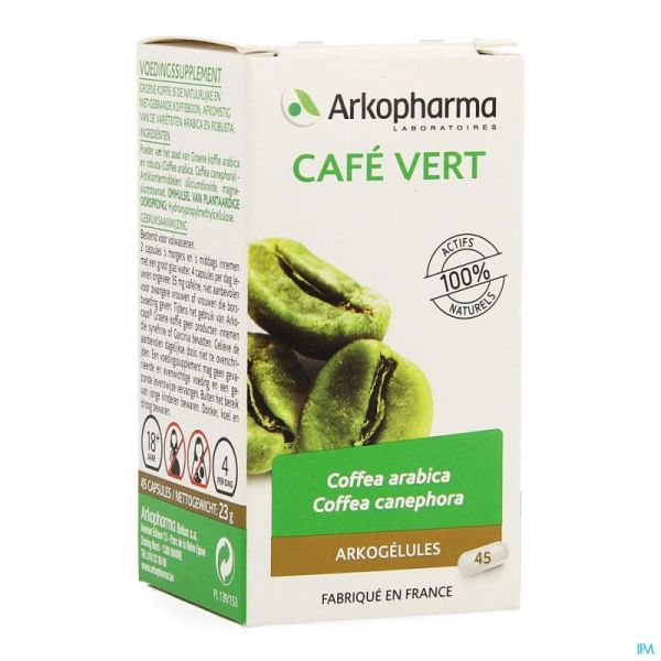Arkogelules cafe vert nf caps 45