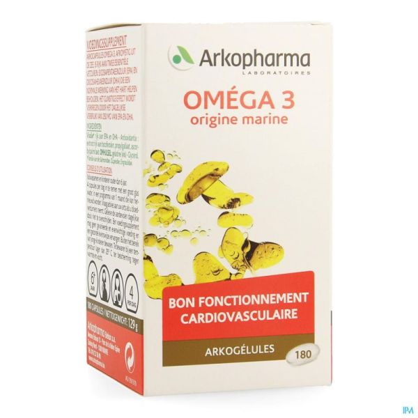 Arkogelules omega 3 origine marine    180