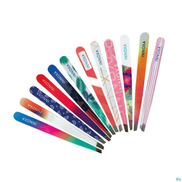 Innoxa pince epiler mors biais inox motif 9,6cm