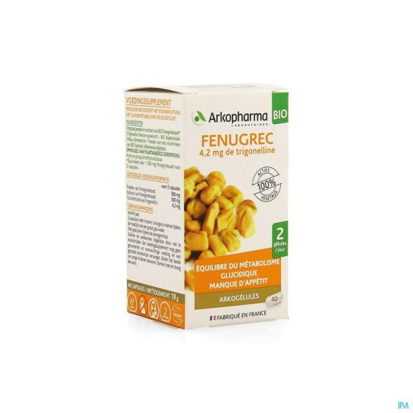 Arkogelules fenugrec bio    caps 40