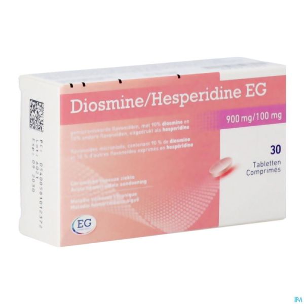Diosmine+Hesperidine EG 900Mg+100Mg Comp 30
