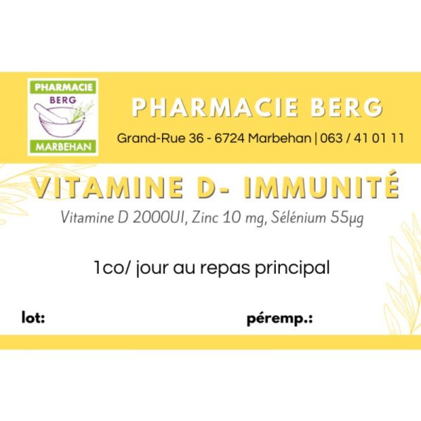 Pharmacie Berg Vitamine D- Immunité