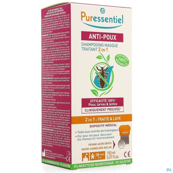 Puressentiel A/poux Sh Traitant 2en1 150ml+peigne