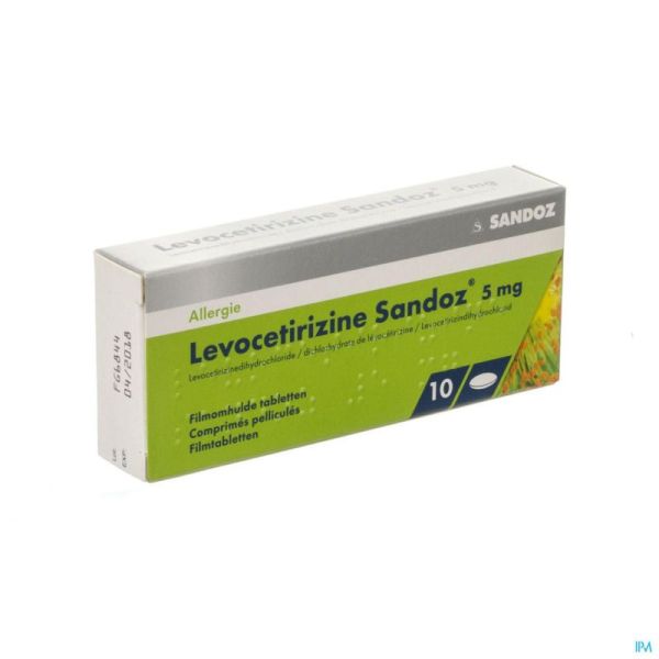 Levocetirizine sandoz 5 mg comp enrob. 10 x 5 mg