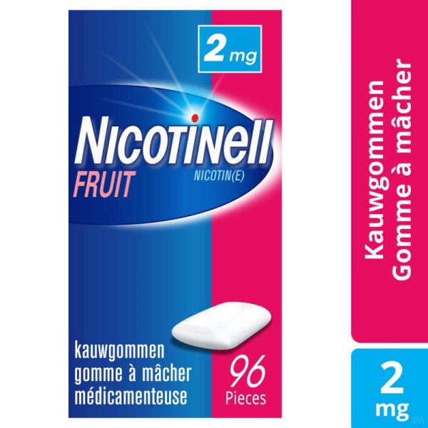 Nicotinell Fruit Gomme Macher-kauwgom 96x2mg