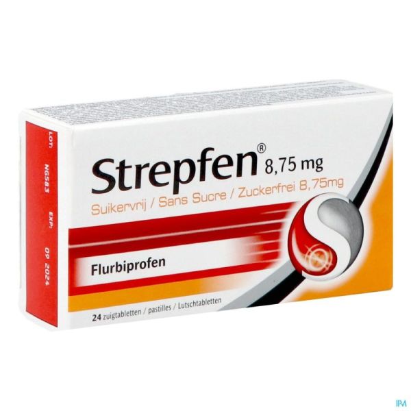 Strepfen 8,75 mg pastilles 24 sans sucre