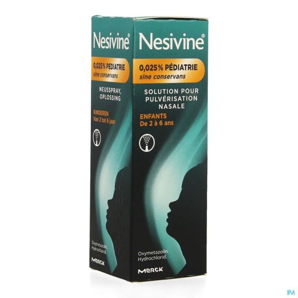 Nesivine 0,025% sine conserv ped spray nas 10ml