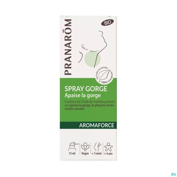 Pranarom Aromaforce Bio Spray Gorge Apaisant 15ml