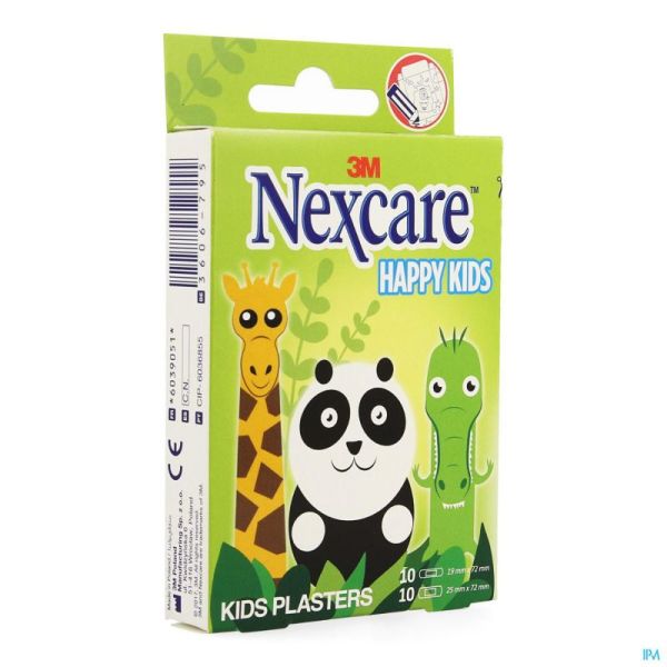 Nexcare 3m Happy Kids Animaux Pans 20 N0920an