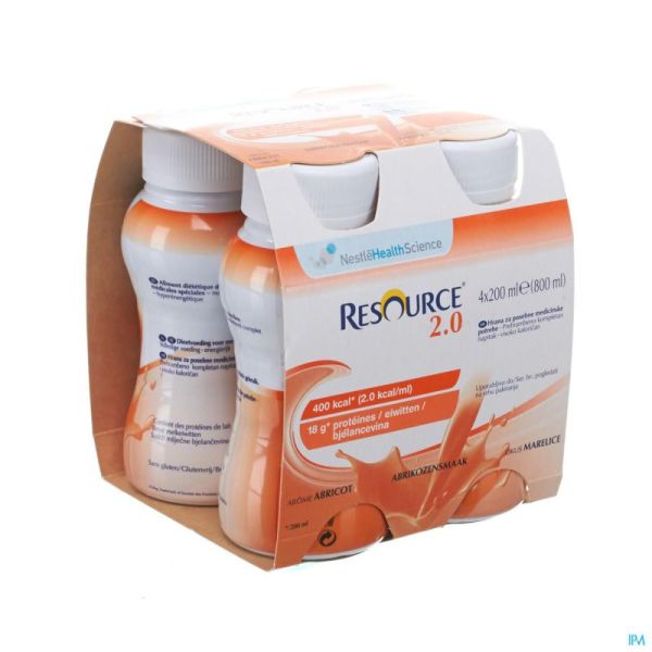 Resource 2.0 Abricot 4x200ml 12100545