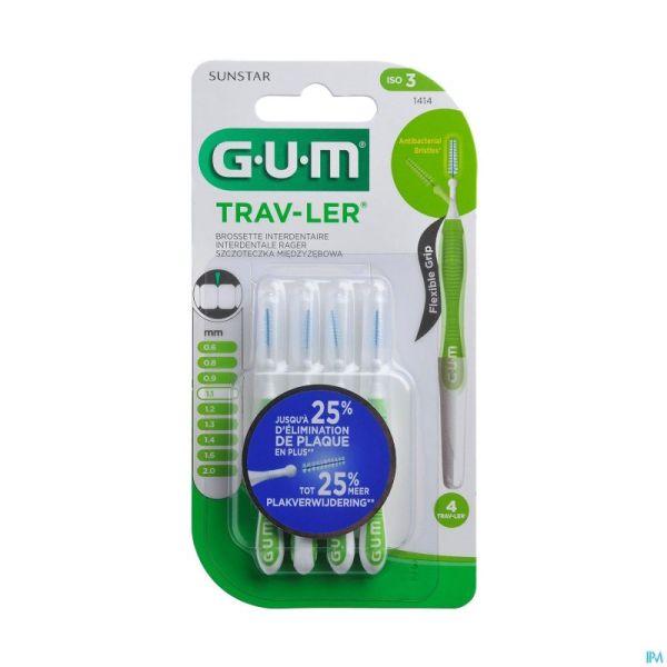 Gum Proxabrush Travel Tap Ufine 4 1414