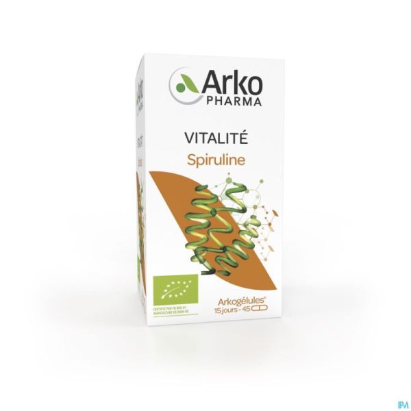 Arkogelules spiruline bio   caps 45