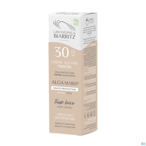 Alga Maris Cr Sol. Visage Teinte Spf30 Ivoire 50ml